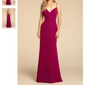 Hayley Paige bridesmaids dress. Style 5910 color candlelight size 14